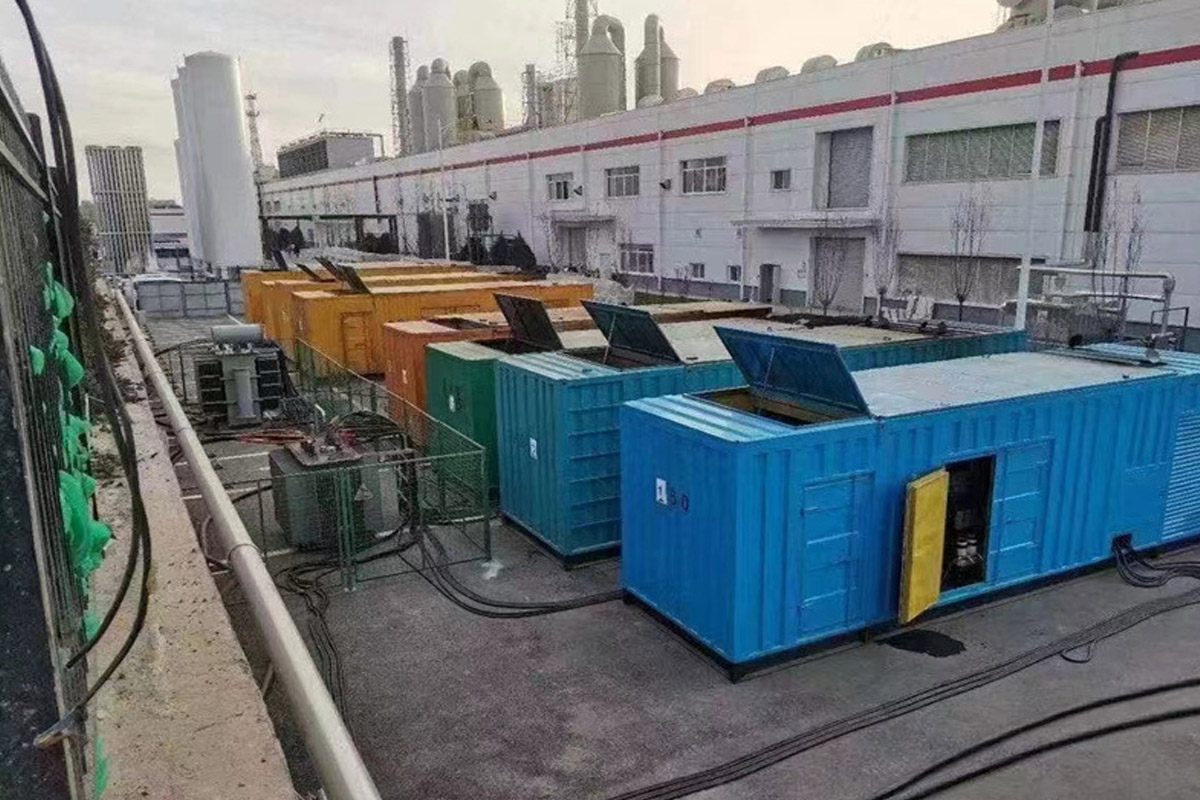 七叉镇发电机租赁施工现场